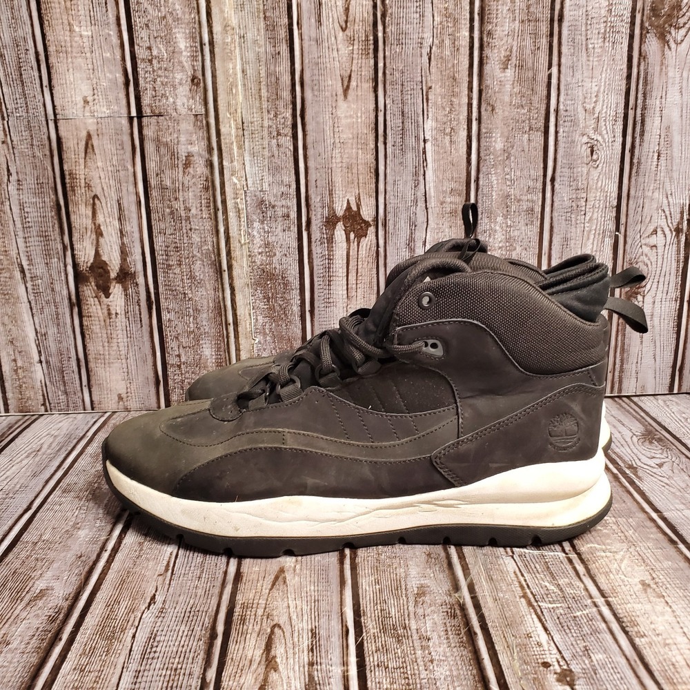 Timberland Mens Boroughs Project Black Nubuck Waterproof Mid Boots A2DTW Size 13 - Picture 2 of 14